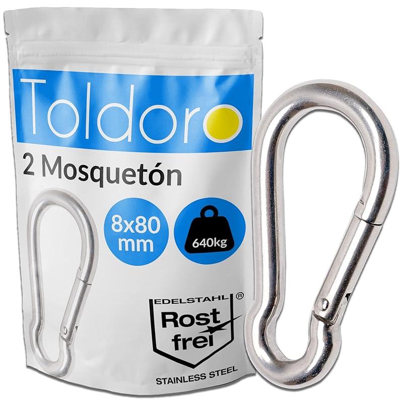 Mosqueton de Acero Inoxidable 8x80mm